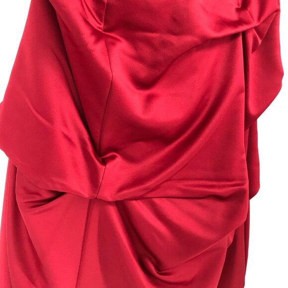 Alfred Angelo Three Piece Bridesmaid Dress Red Short Sleeve Jacket Womens 20 - Picture 14 of 16